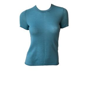 rag & bone mandee cashmere short sleeve sweater shirt - small